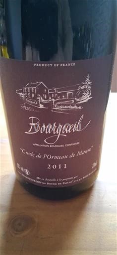Vin Rouge sec Cuvée de l'Ormeau de Maure Domaine L'Ormeau de Maure 2011 France Vallée de la Loire Bourgueil AOC