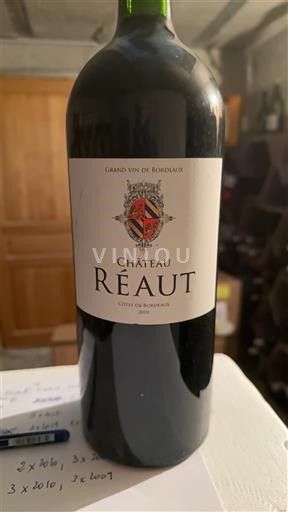 Vin Rouge sec Château Réaut 2010 France Bordeaux Côtes-de-Bordeaux AOC