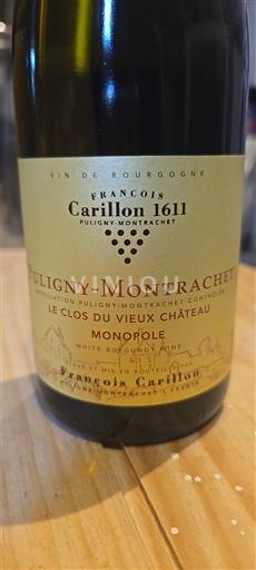 Borgogna Puligny-Montrachet François Carillon 1611 Le Clos du Vieux Château Monopole 2023