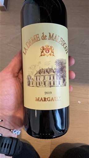 Bordeaux Margaux Malescot St-Exupéry La Dame de Malescot 2019
