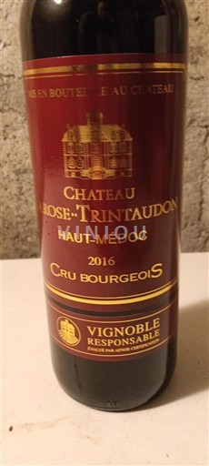 Burdeos Haut-Médoc Cru Bourgeois Château Rose Trintaudon 2016