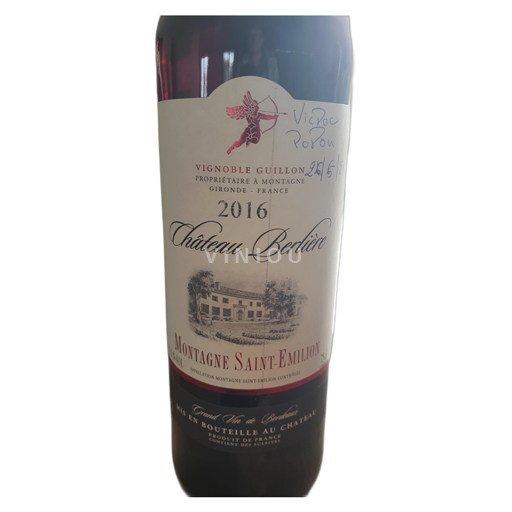 Bordeaux Montagne-saint-émilion Château Berlière 2016