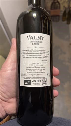 Bordeaux Castillon Côtes de Bordeaux Château Chainchon Valmy 2019