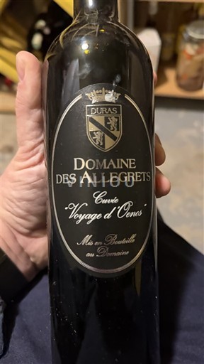 Lounais-Ranska Côtes-de-duras Domaine S Allegrets Voyage d'Oenos 2022