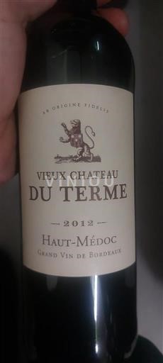 Bordeaux Haut-Médoc Château Vieux Château du Terme 2012