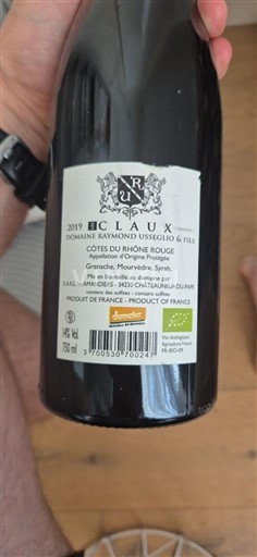 Rhône Valley Côtes du Rhône Domaine Raymond Usseglio & Fils Les Claux 2019