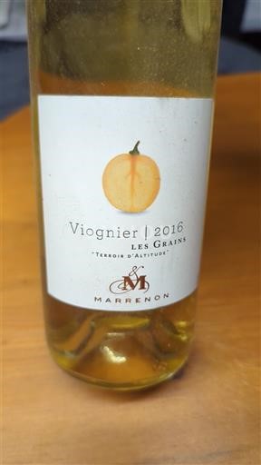 Provence, Lage Rhône-vallei, Corsica Middellandse Zee Marrenon Les Grains Viognier 2016