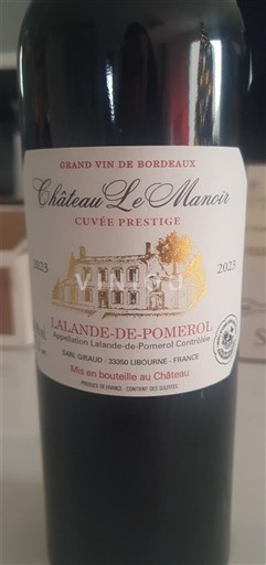 Bordeaux Lalande-de-Pomerol Château Le Manoir Prestige 2023