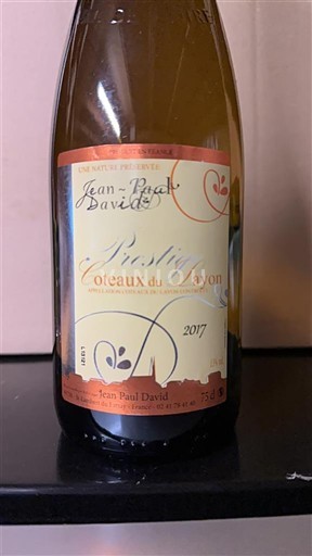 Valle della Loira Coteaux-du-Layon Jean Paul David Prestige 2017