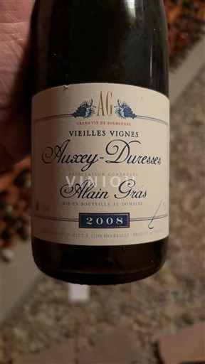 Vini Rouge sec Vieilles Vignes Alain Gras 2008 Francia Borgogna Auxey-Duresses AOC