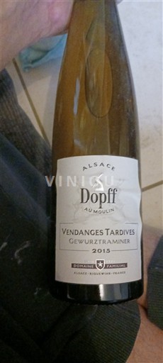 Alsace Vendanges Tardives Dopff au Moulin Vendanges Tardives Gewurztraminer 2015