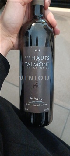 Aquitaine en Charentes Charentais Les Hauts de Talmont Le Merlot 2018