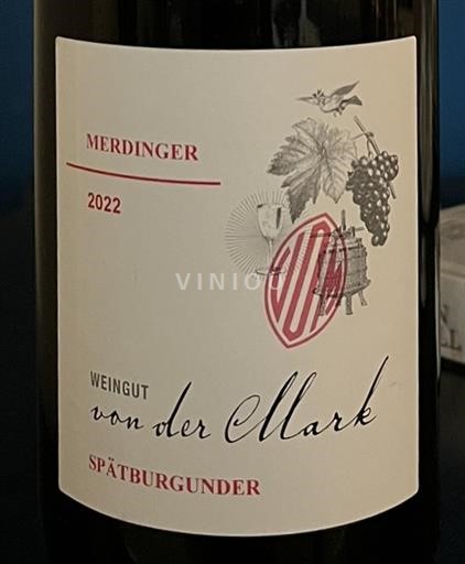 Baden Weingut von der Mark Spätburgunder Merdinger 2022