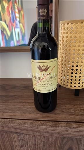 Bordeaux Margaux Château Clair-Marquis d'Aligre Grand Vin Exceptionnel 2010