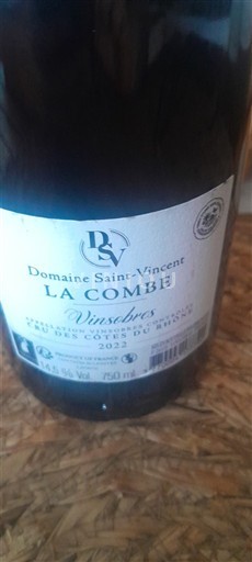 Thung lũng Rhône Vinsobres Domaine Saint-Vincent La Combe 2023