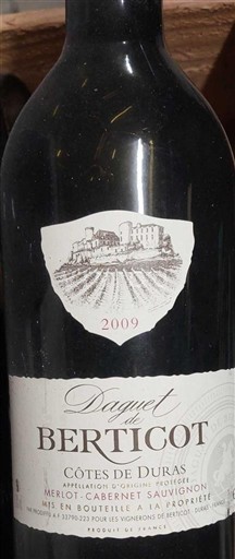 Sudoeste Côtes de Duras Berticot Daguet de Berticot 2009