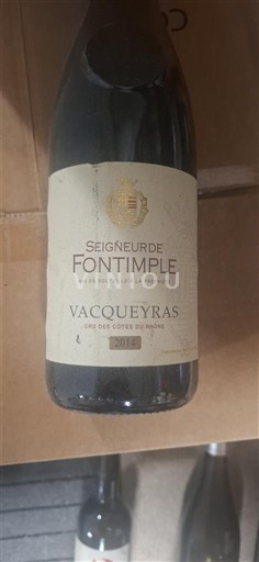 Rhônen laakso Vacqueyras Seigneur de Fontimple 2014