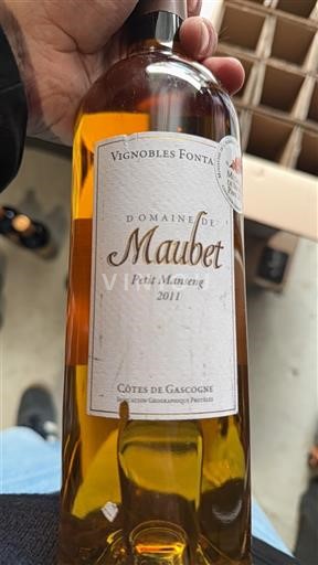 Sydväst Côtes de Gascogne Domaine Maubet Petit Manseng 2011