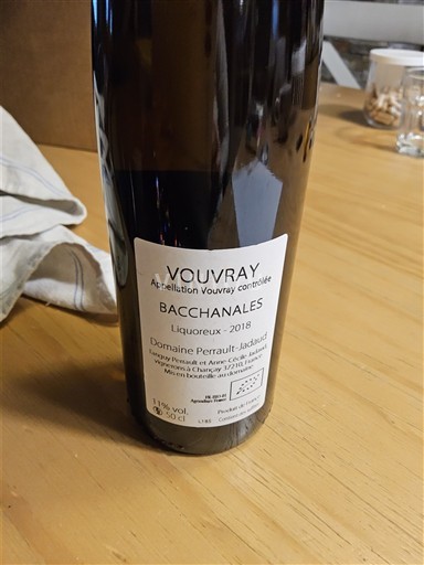 Loire Valley Vouvray Domaine Perrault-Jadaud Bacchanales 2018