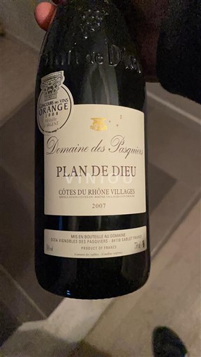 Rona dolina Ni doloceno Domaine S Pasquiers Plan de Dieu 2007