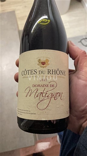 Valle del Rodano Côtes-du-Rhône Domaine Matignon 2007