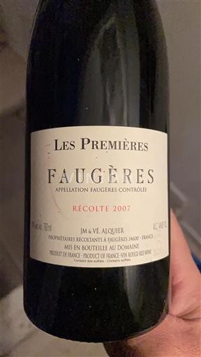 Languedoc Faugères JM & VE. Alquier Les Premières 2007
