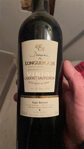 Languedoc No especificado Domaine Longueroche Cabernet Sauvignon élevé en fût de chêne 2006