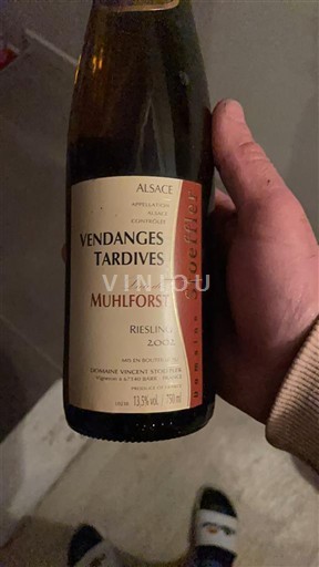 Elsass Vendanges Tardives Domaine Goepp Muhlforst 2003