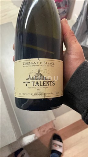 Alsace Alsace-kuohuviini Les Viticulteurs Réunis de Hunawihr "7" Talents Ei vuosikertaa