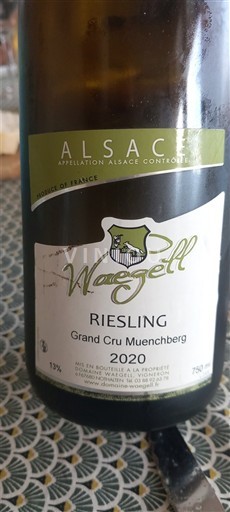 Alsace Grand Cru Waeffel Grand Cru Muenchberg 2020