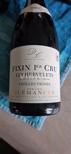 Bourgondië Fixin Premier Cru Domaine Clémancey Les Hervelets Vieilles Vignes 2022