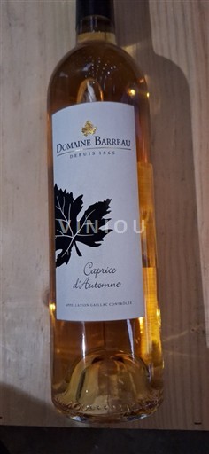 Sud-Ouest Gaillac Domaine Barreau Caprice d'Automne 2020