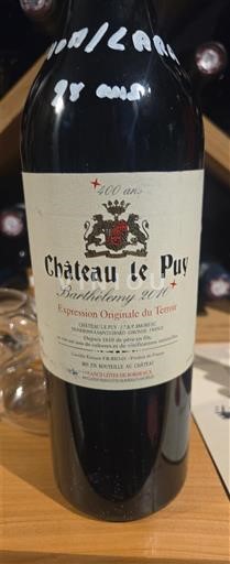 Bordeaux Nespecifikováno Château Le Puy Barthélemy 2010