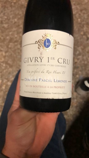 Borgonha Givry Premier Cru Domaine Pascal L'Émondé 2019