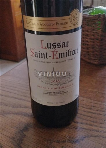 Bordeaux Lussac-saint-émilion La Cave d'Augustin Florent 2016