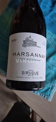 Burgundi Marsannay Domaine Sirugue En Mormain 2022