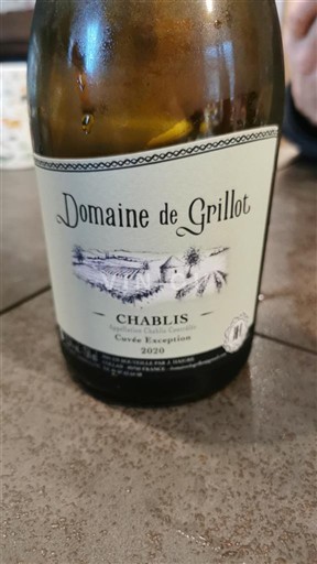 Burgundsko Chablis Domaine Grillot Exception 2020
