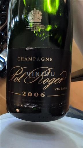 Champagne Champagner Pol Roger Vintage 2006