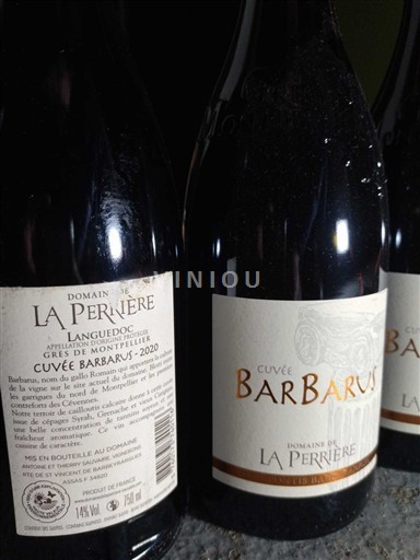 Languedoc Montpellierin hiekka-alueet Domaine La Perrière Barbarus 2020