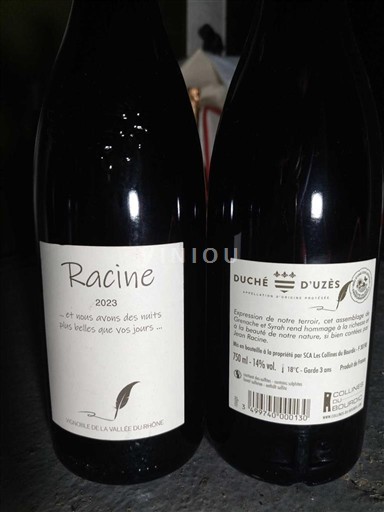 Wines Rouge sec Racine La Collégiale des Moines 2023 France Rhône Valley Duché d'Uzès AOC