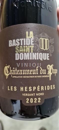 Rhône Valley Châteauneuf-du-Pape La Bastide Saint Dominique Les Hespérides Versant Nord 2022