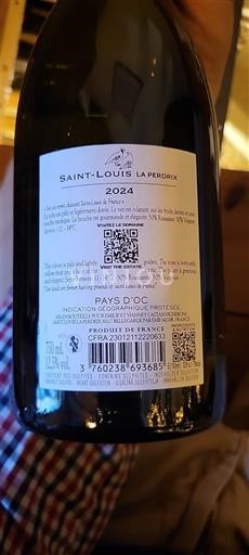 Languedoc a Roussillon Pays d'Oc Saint-Louis La Perdrix 2024