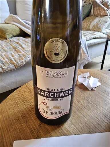 Alsace Pinot gris Cave de Cleebourg Karchweg 2018