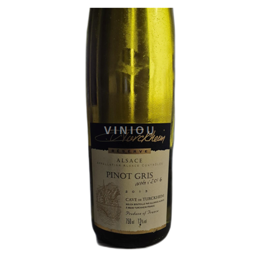 Alsace Pinot grigio Cave de Turckheim Réserve 2013