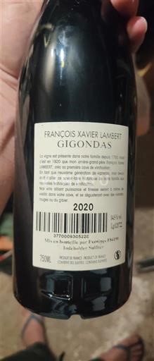 Vallée du Rhône Gigondas François Xavier Lambert 2020