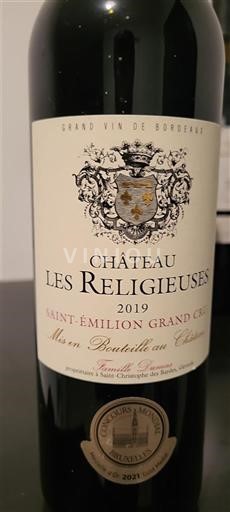 Bordeaux Saint-Émilion Grand Cru Grand Cru Château Les Religieuses 2019