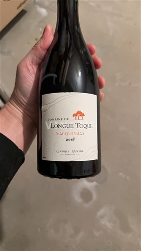 Rhône-dalen Vacqueyras Domaine Longue Toque 2018
