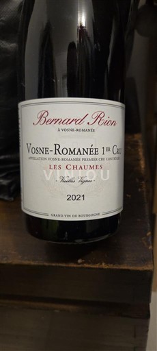 Burgundsko Nespecifikováno Premier Cru Bernard Rion Les Chaumes Vieilles Vignes 2021