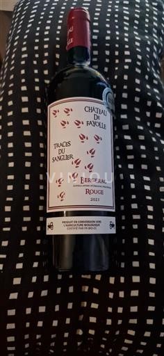 Sydväst Bergerac Château Fayolle Traces du Sanglier 2021