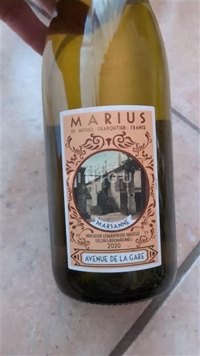 Languedoc a Roussillon Pays d'Oc Marius par Michel Chapoutier Avenue de la Gare - Marsanne 2020